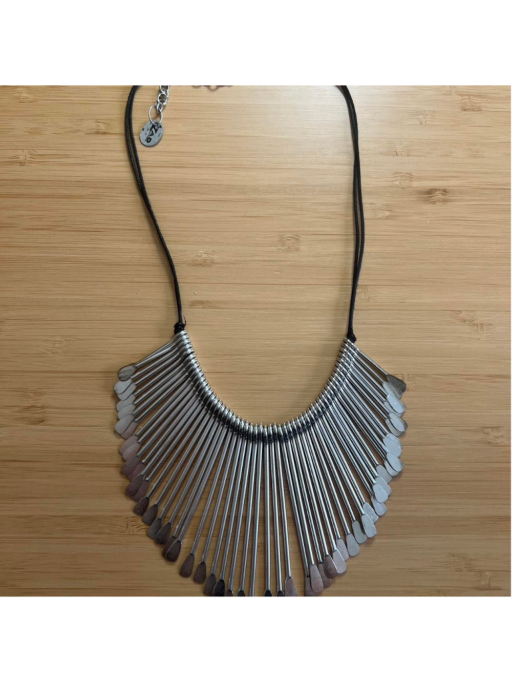 Bohemian style silver necklace